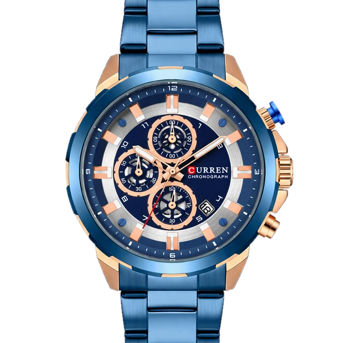 Royal Blue Rose Chronograph Steel