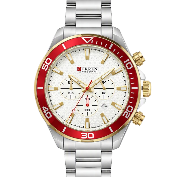 Ruby Bezel Chronograph Two-Tone
